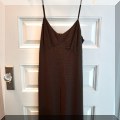 H06. Italia 2000 brown silk polka dot sundress size 42 - $30 